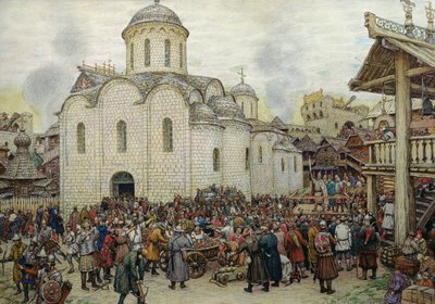 The Defence of the Town by Apollinari Mikhailovich Vasnetsov